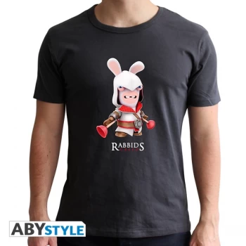 Image of Raving Rabbids - Spoof Creed Mens Large T-Shirt - Grey