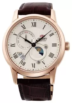 Image of Orient RA-AK0007S10B Sun & Moon Mechanical (42.5mm) Ivory Watch