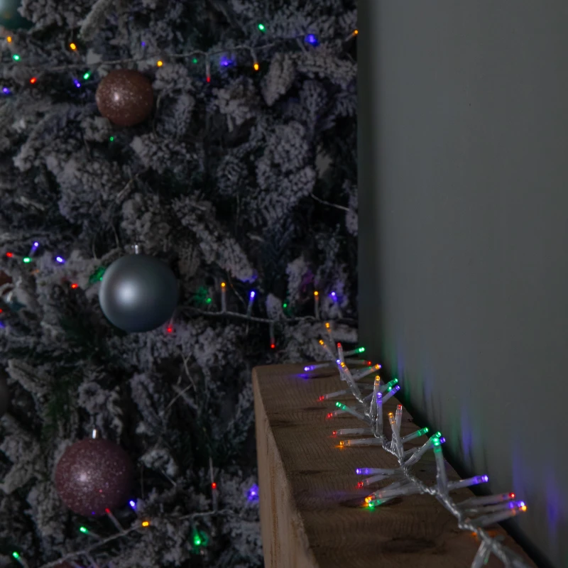 Image of 50m 2000 LED TreeBrights Christmas String Lights with Timer in Multi-Coloured on Clear Cable