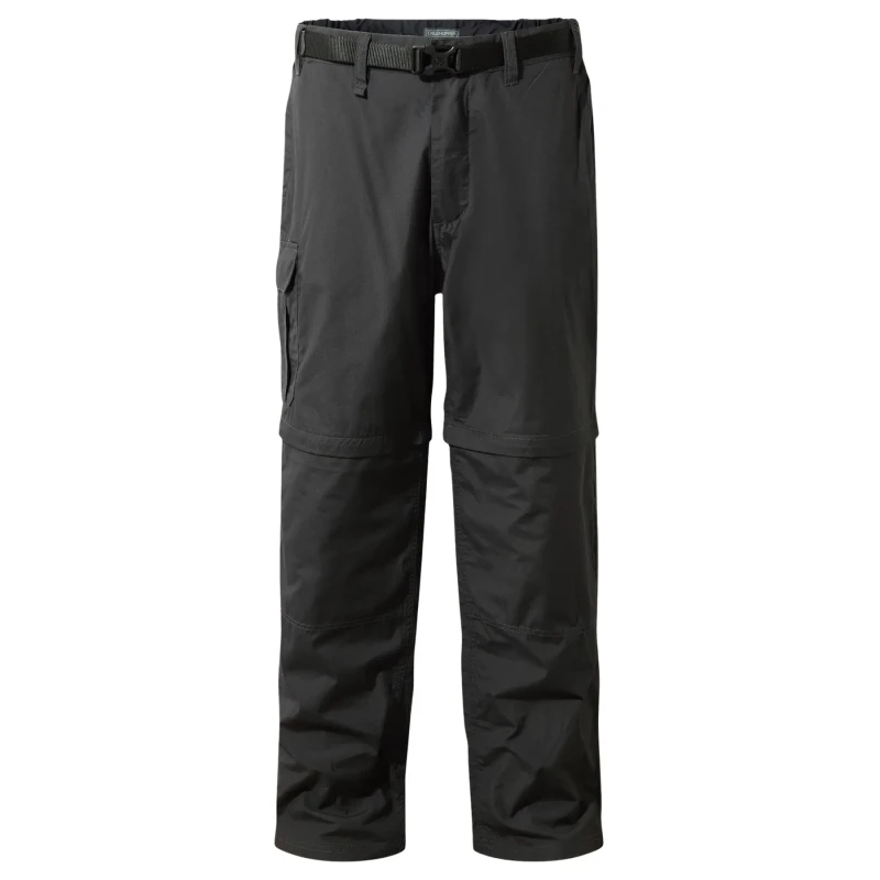 Image of Craghoppers Craghoppers Men Kiwi Convertible Trousers in Dark Grey Size: 34R Dark Grey 34R Male 5063260100984