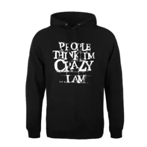 Image of Grindstore Mens People Think Im Crazy Hoodie (XXL) (Black/White)