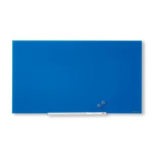 Image of Nobo 1905187 Blue Diamond Glass Whiteboard 667 x 381mm