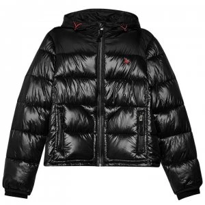 image of Jack Wills Piper Hooded Padded Puffer Jacket - Black