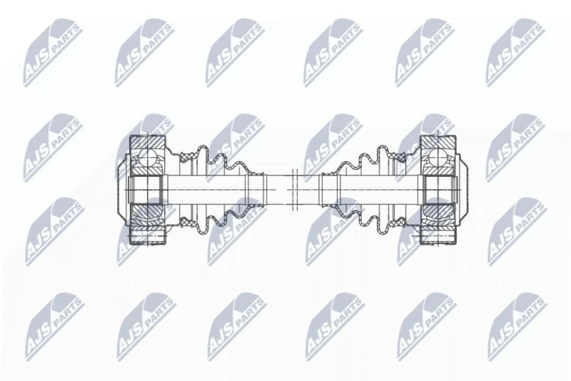 Image of NTY NPW-BM-196 Drive shaft Rear Axle Right Drive Shaft (13)