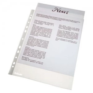 image of Esselte Punched Pocket A4 Clear 38 micron 56133 (PK100)