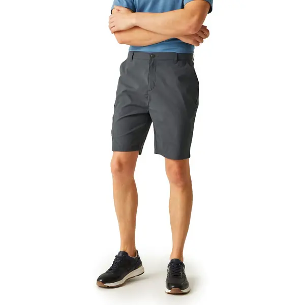 image of Regatta Mens Dalry Polyester Chino Shorts 34 - Waist 34' (86.5cm), Inside Leg 32' Seal Grey RMJ305-038-34