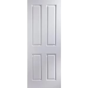 Image of 4 Panel Pre painted White Woodgrain Internal Door H1981mm W610mm