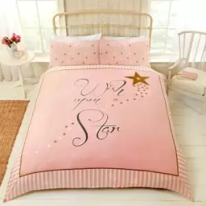 Image of Wish Upon a Star - Pink - Duvet Cover Set - Double