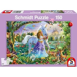 Image of Princess, Unicorn and Castle 150 Piece Jigsaw Puzzle