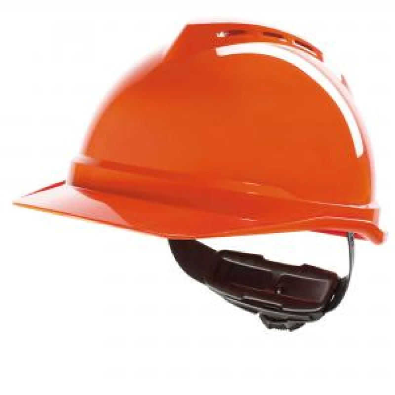 Image of MSA V - Gard 500 Vented Safety Helmet Hi Vis Orange
