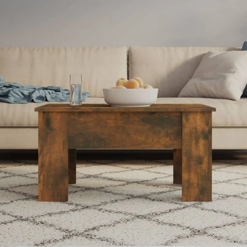 Image of VIDAXL Coffee Table Smoked Oak 79x49x41cm Engineered Wood Vidaxl 8720286974001