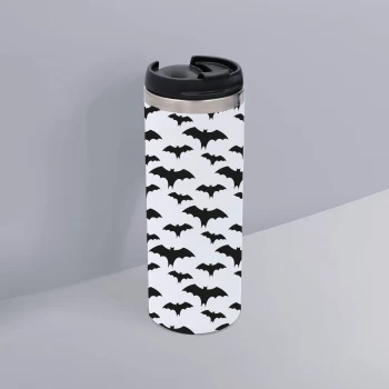 Image of Bat Pattern Stainless Steel Travel Mug