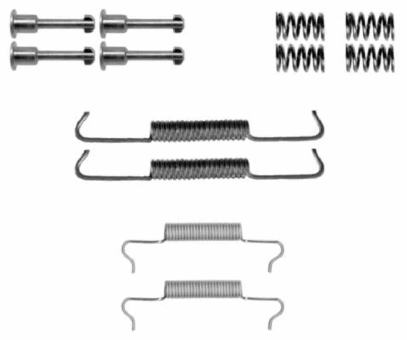 Image of HELLA Brake shoe fitting kit HELLA 8DZ 355 201-981
