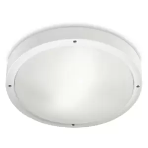 Image of Leds C4 Basic Technoploymer o300mm Outdoor LED Simple Flush White, Opal IP65 14.5W 3000K