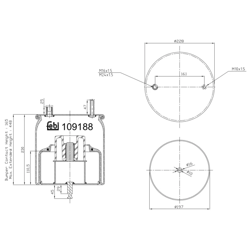 Image of Boot, air suspension FEBI BILSTEIN 109188