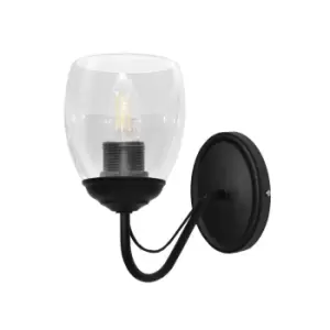 image of Allena Wall Lamp Black, Transparent 10cm