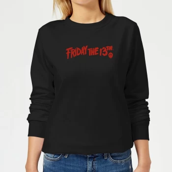 image of Friday the 13th Logo Womens Sweatshirt - Black - L - Black