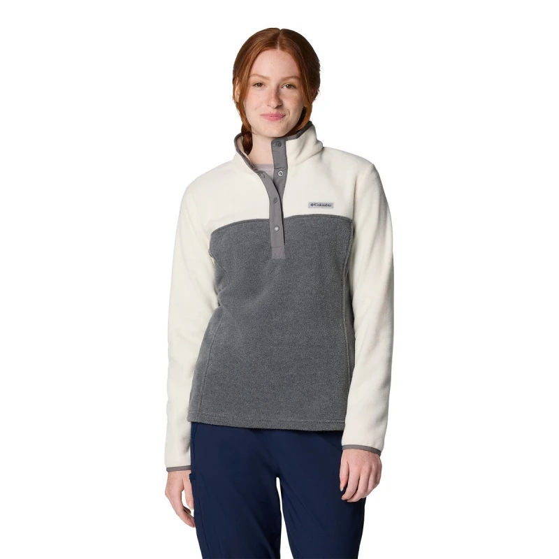 Image of Columbia City Grey Benton Springs Half Snap Pullover grey Female XL 236016UK