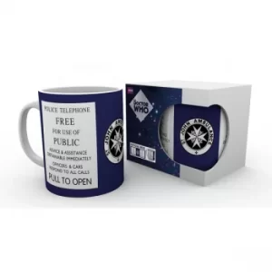 Image of Doctor Who Tardis Sign Mug