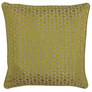 image of Piccadilly Jacquard Cushion Gold/Plum, Gold/Plum / 50 x 50cm / Polyester Filled