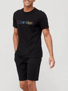 image of Calvin Klein Pride Lounge T-Shirt - Black, Size L, Men