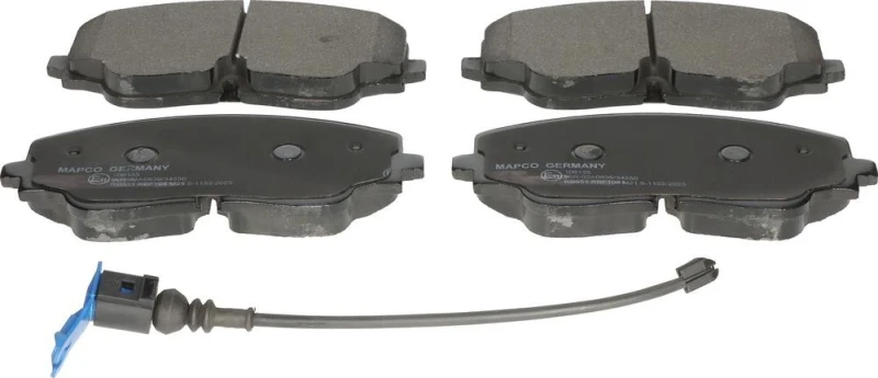 Image of MAPCO 106135 Brake pad set Front Axle, incl. wear warning contact Brake Pad Set,disc brake (402)