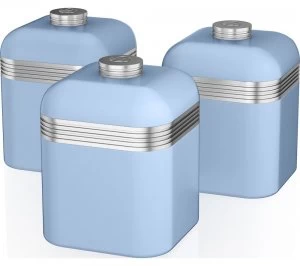 Image of Swan Retro SWKA1020BLN 1-litre Canisters Pack of 3