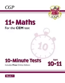 Image of 11+ CEM 10-Minute Tests: Maths - Ages 10-11 Book 1 (with Online Edition)