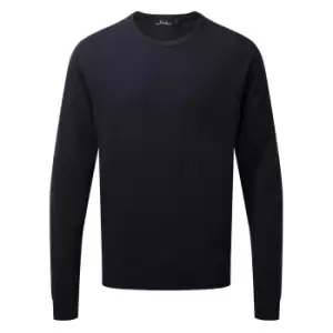 Image of Premier Adults Unisex Cotton Rich Crew Neck Sweater (3XL) (Navy)