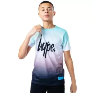 Image of Hype Fade T-Shirt Junior Boys - Blue