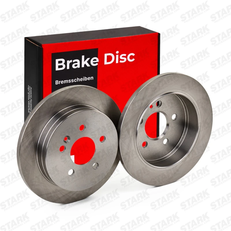 Image of STARK SKBD-0022152 Brake disc Rear Axle, solid, Cast Iron, Uncoated, Untreated, without bolts/screws Cast Iron Brake Disc (82)