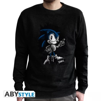 image of Sonic - Sonic Mens Medium Hoodie - Black