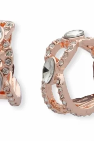 Image of Anne Klein Jewellery Pave Set Clip-On Hoop Earrings JEWEL 60474360-9DH