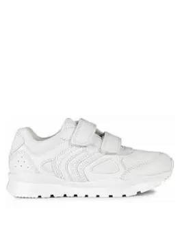 Image of Geox Pavel Double Strap Trainer, White, Size 5 Older