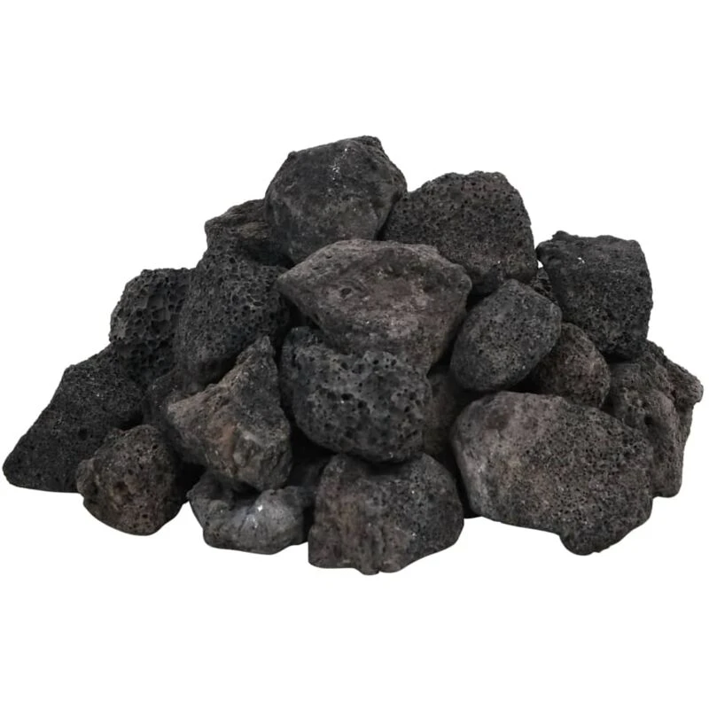 Image of vidaXL Volcanic Rocks 10KG Black 3-5 cm, Black 3217182