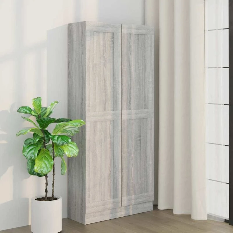 Image of VIDAXL Book Cabinet Grey Sonoma 82.5x30.5x185.5cm Engineered Wood Vidaxl 8720286931806