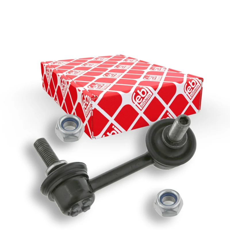 Image of FEBI BILSTEIN 24953 Anti-roll bar link OE Turbo NEW, Rear Axle Right Steel Link Stabiliser (3229)