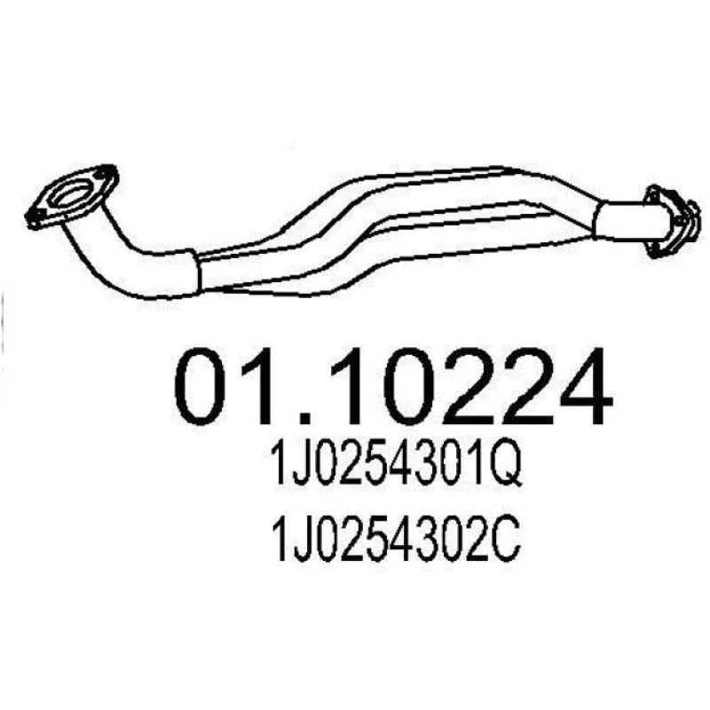 Image of MTS 01.10224 Exhaust Pipe Front, Length: 730mm Exhaust Pipe (17)