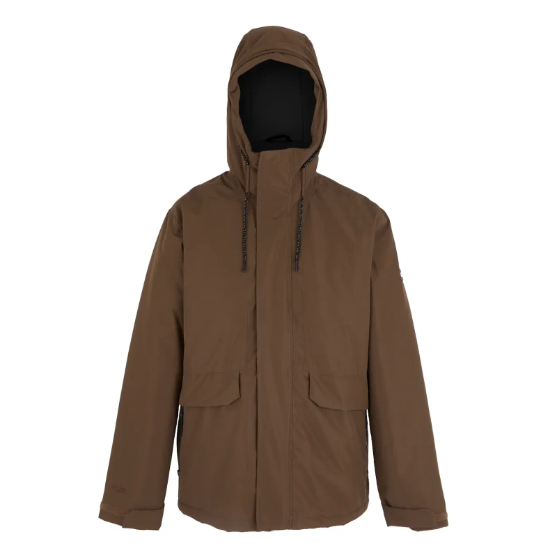 Image of Regatta Regatta Men Sterlings Hooded Waterproof Breathable Insulated Jacket in Tan Size: Small Tan S Male 5063516101345