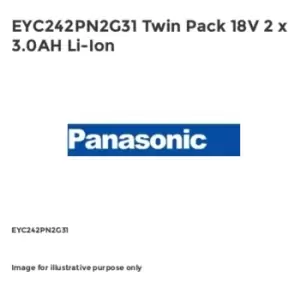 Image of Panasonic EYC242PN2G31 Twin Pack 18V 2 x 3.0AH Li-Ion