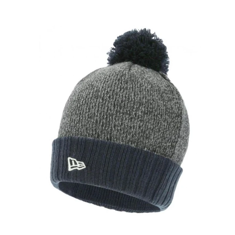 Image of new era New Era Men Knitted Pom Pom Beanie in Grey Grey One Size Male 5063527879929
