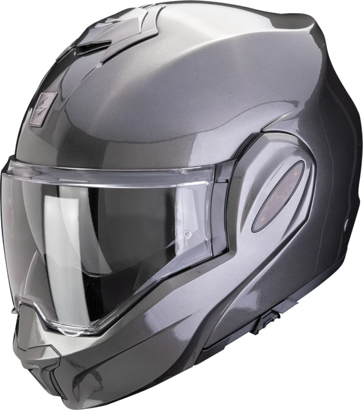 Image of Scorpion Exo-Tech Evo Pro Solid Metallic Grey Modular Helmet Size 2XL