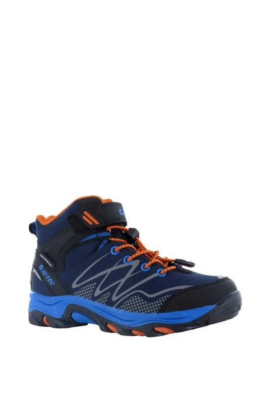 Image of Hi-Tec 'Blackout Mid' Childrens Hiking Boots Blue male