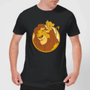 Image of Disney Mufasa & Simba Mens T-Shirt - Black - S