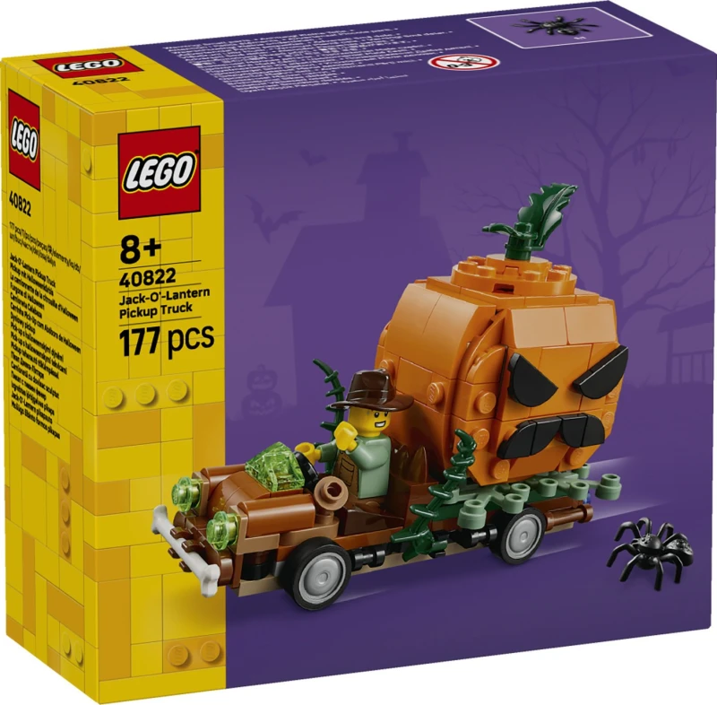 Image of LEGO LEGO Jack-O'-Lantern Pickup Truck Halloween Toy 40822 PREORDER