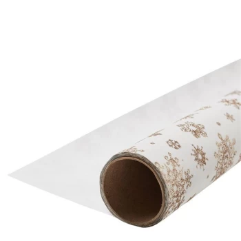 image of The Unique Paper Company Golden Stars Xmas Wrap 2m - Snowflake