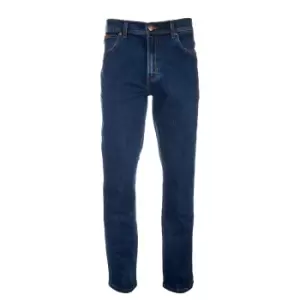 Image of Wrangler Mens Texas Original Regular Straight Leg Jeans - Dark Stone - W32/L32 - Blue