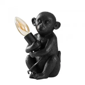 image of Baby Georgina Monkey Table Lamp in Matt Black