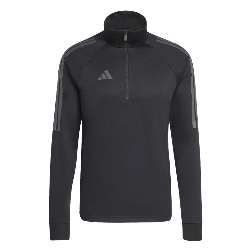 Image of adidas Sereno Long Sleeve Zip Top Mens Black/Grey male XS