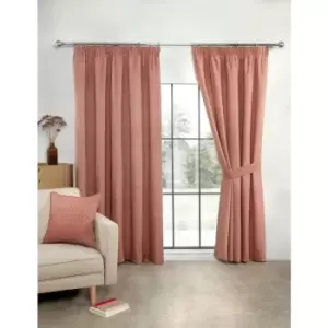 Image of Sundour - Modern Aztec Pencil Pleat Curtains Salsa Red 46x72 - Red